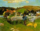 Paul Gauguin The Swineherd Brittany painting
